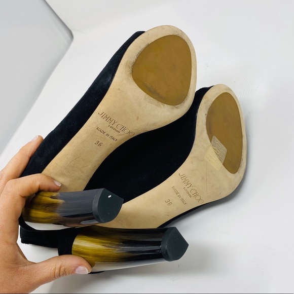 JIMMY CHOO**Black Suede Booties*US 6**$1395 - Picture 6 of 8